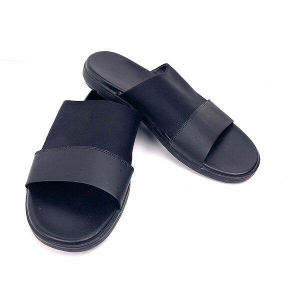 Kenneth Cole NewYork Men’s Slides Leather/Textile Sandals De-Lite Model Size 10M - Picture 1 of 12